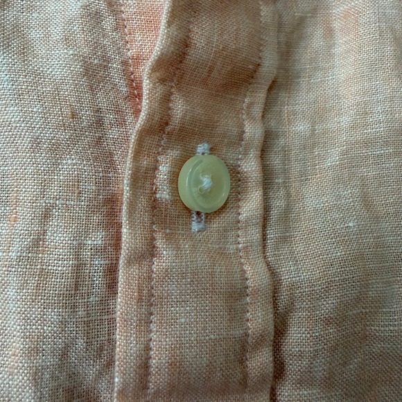 Brooks Brothers Mens Baird McNutt 100% Linen Button Down Shirt Regular Fit Large - Picture 3 of 6